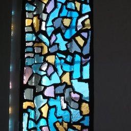 Mosaik i kirkens nordside