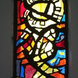 Mosaik i våbenhuset i Thorsminde kirke